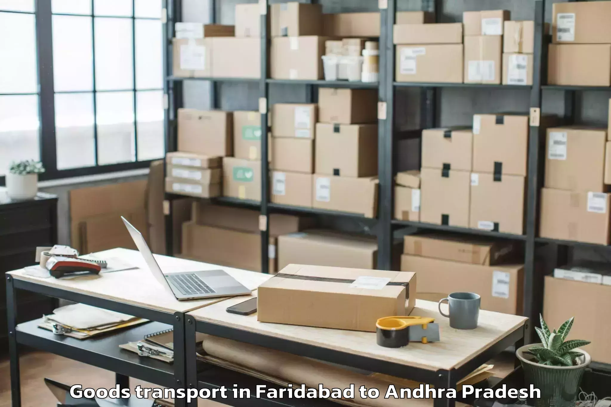 Expert Faridabad to Ambajipeta Goods Transport